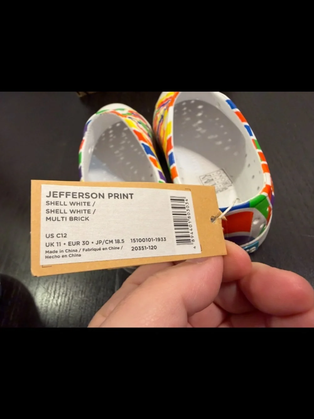 Native Jefferson Print Shoes Multicolor Brick/White Little Kids/Toddler C12